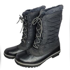 JBU by Jambu Lorna Encore Winter Boots Black Women's Size 8M Water Resistant